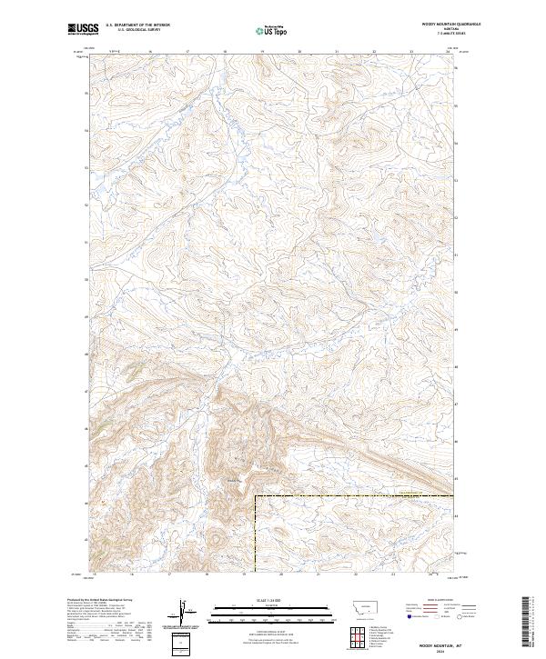 USGS Topographic Map – Woody Mountain