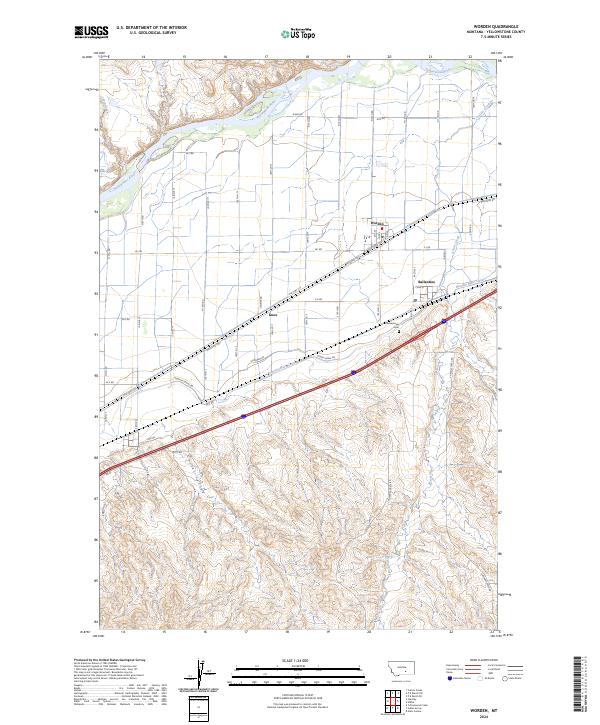 USGS Topographic Map – Worden