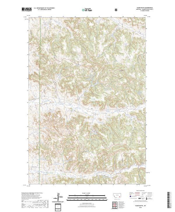 USGS Topographic Map – Yager Butte