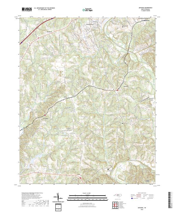 USGS Topographic Map – Advance