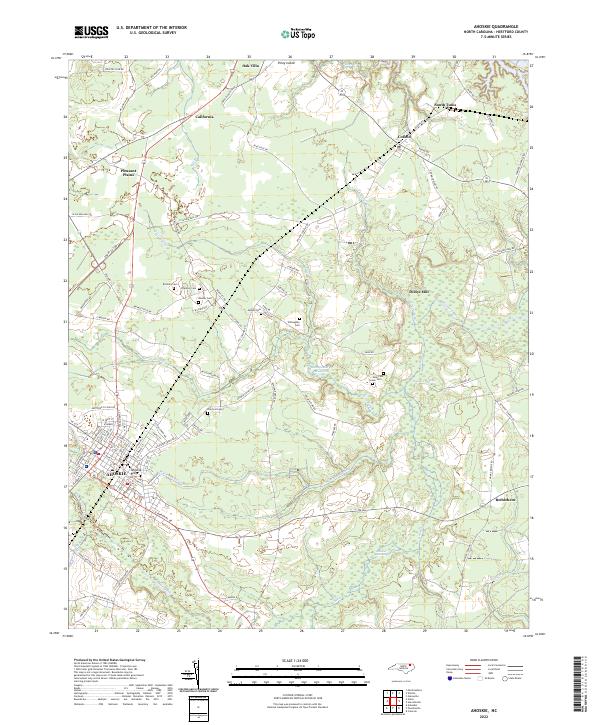 USGS Topographic Map – Ahoskie