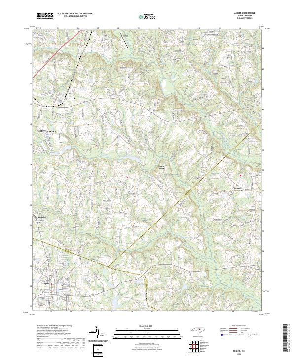 USGS Topographic Map – Angier