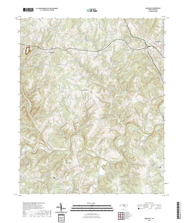 USGS Topographic Map – Aquadale
