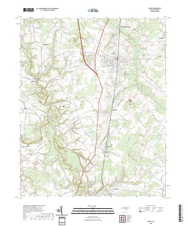USGS Topographic Map – Ayden
