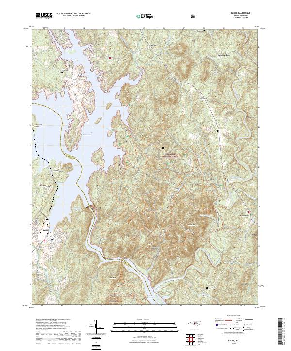 USGS Topographic Map – Badin