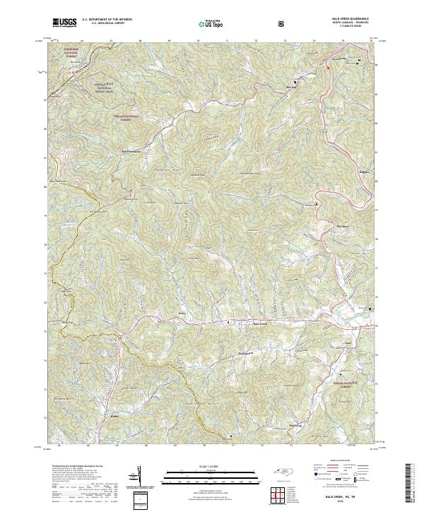 USGS Topographic Map – Bald Creek