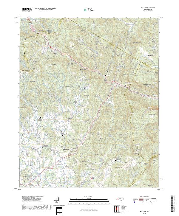 USGS Topographic Map – Bat Cave