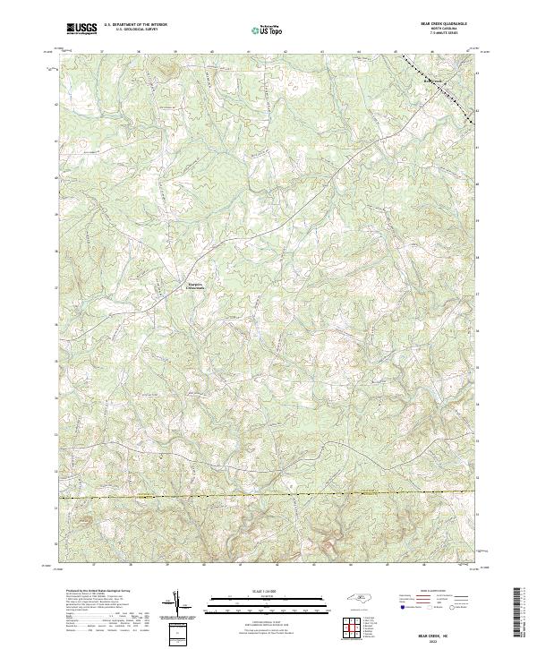 USGS Topographic Map – Bear Creek