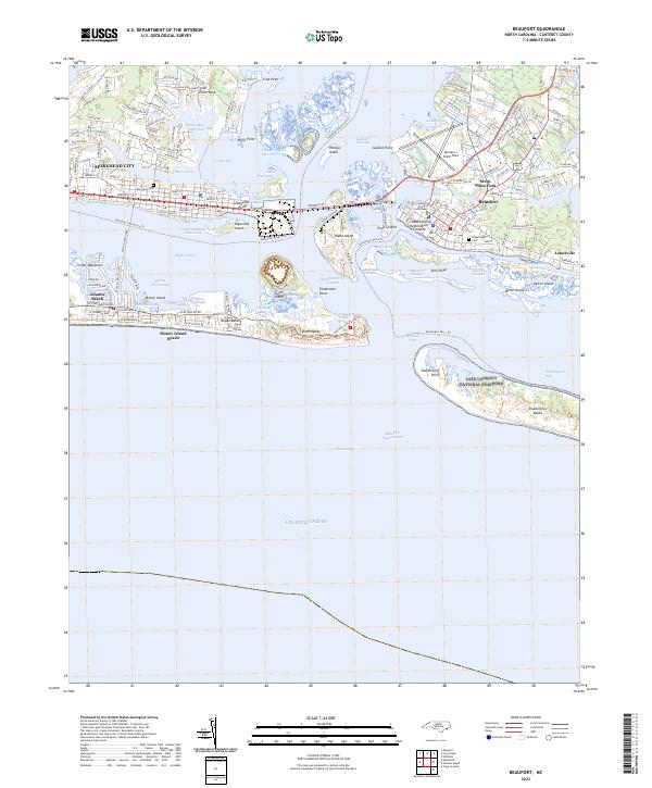 USGS Topographic Map – Beaufort