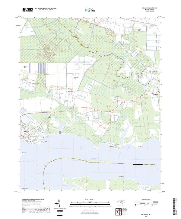 USGS Topographic Map – Belhaven