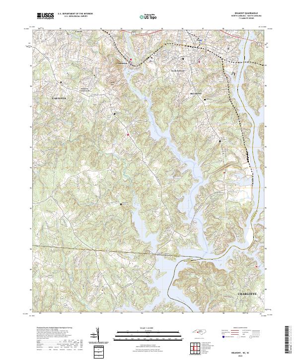 USGS Topographic Map – Belmont