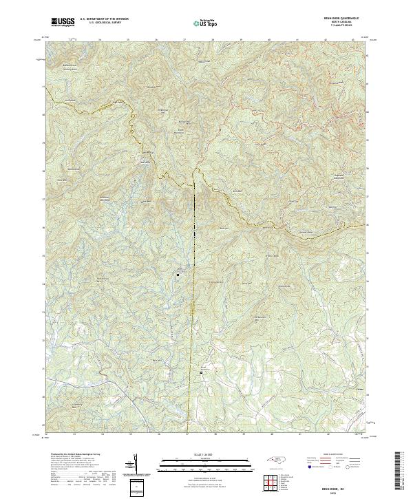 USGS Topographic Map – Benn Knob