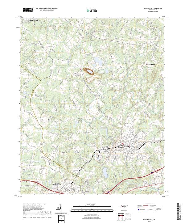 USGS Topographic Map – Bessemer City