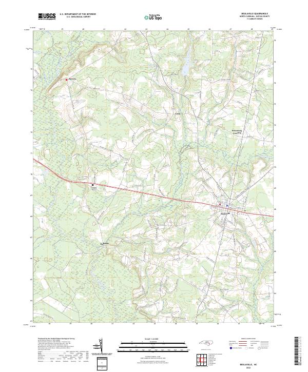 USGS Topographic Map – Beulaville