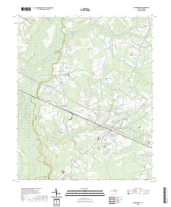 USGS Topographic Map – Bladenboro