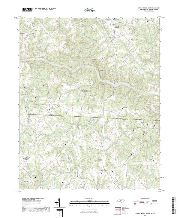 USGS Topographic Map – Boiling Springs South