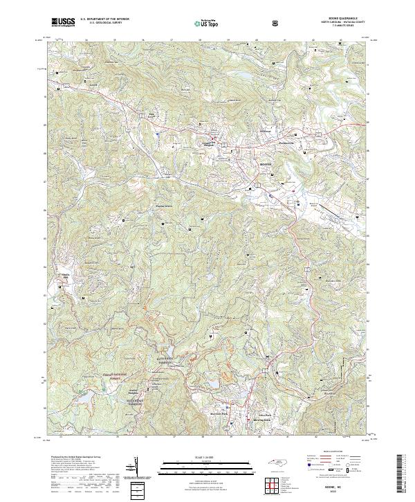 USGS Topographic Map – Boone
