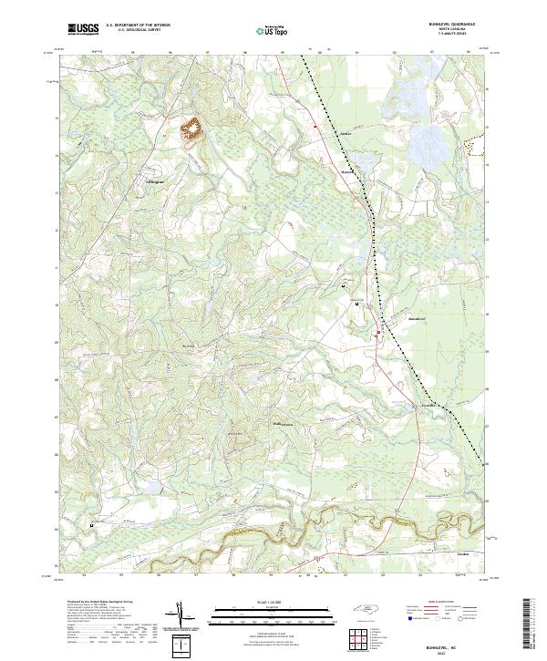 USGS Topographic Map – Bunnlevel