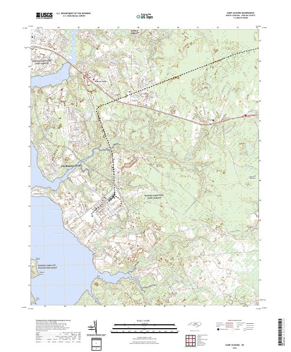 USGS Topographic Map – Camp Lejeune