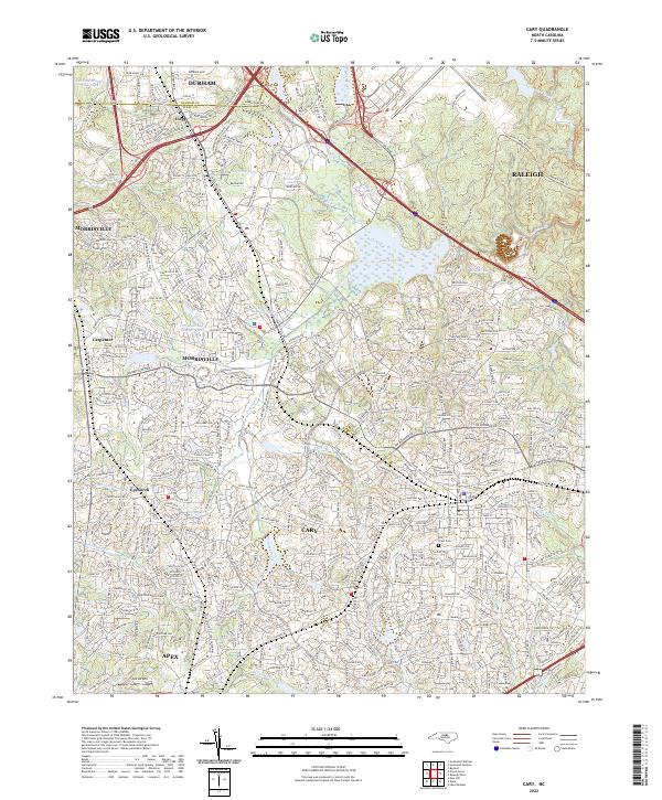 USGS Topographic Map – Cary