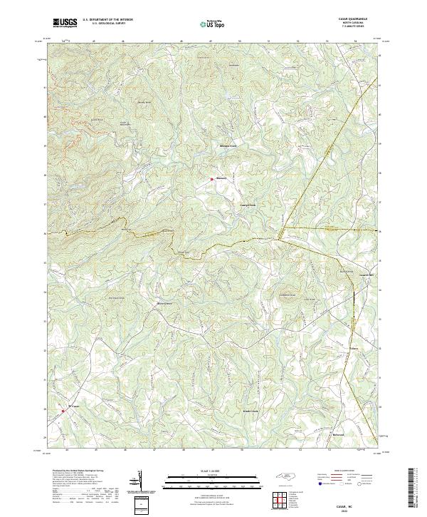 USGS Topographic Map – Casar