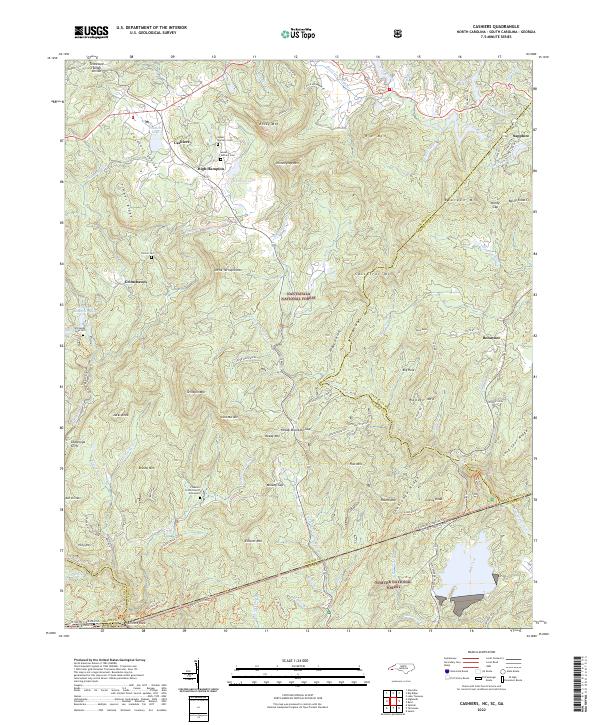 USGS Topographic Map – Cashiers
