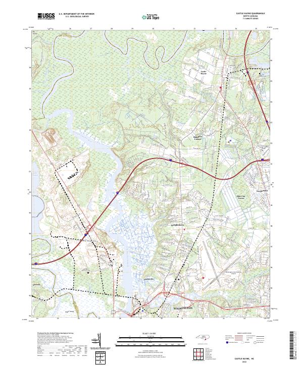 USGS Topographic Map – Castle Hayne