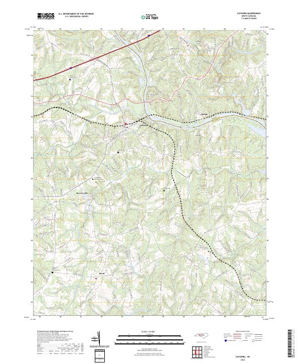 USGS Topographic Map – Catawba