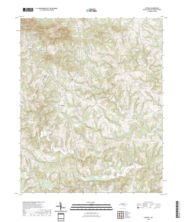 USGS Topographic Map – Central