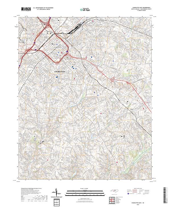 USGS Topographic Map – Charlotte East