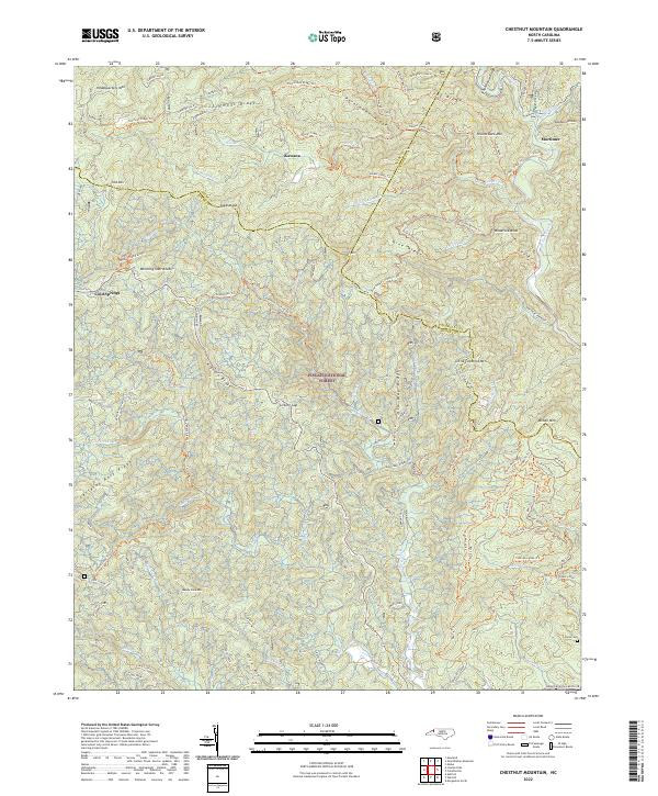 USGS Topographic Map – Chestnut Mountain