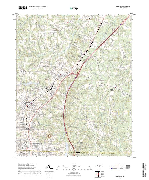 USGS Topographic Map – China Grove