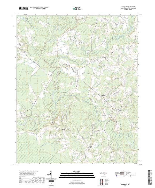 USGS Topographic Map – Chinquapin