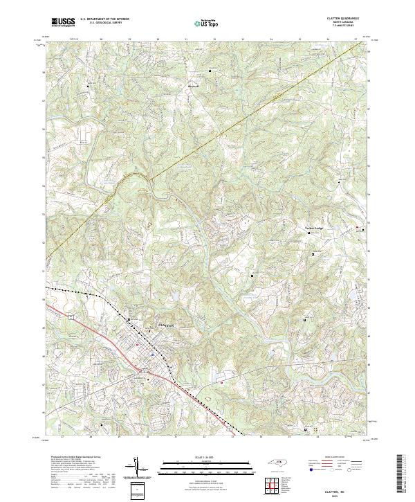 USGS Topographic Map – Clayton