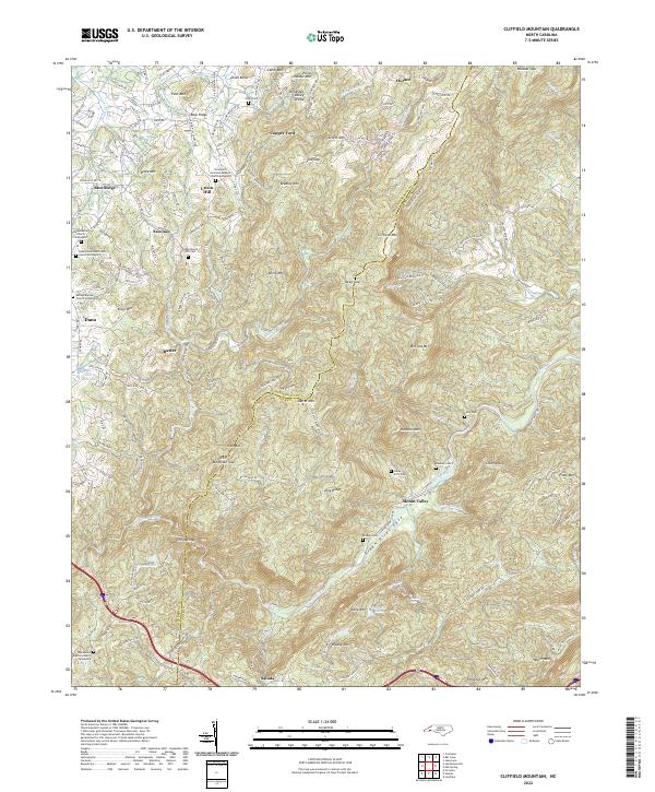 USGS Topographic Map – Cliffield Mountain
