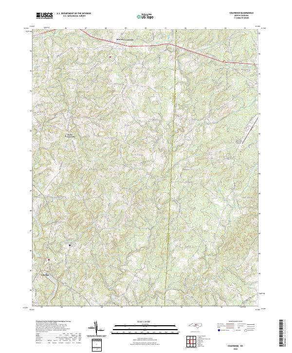 USGS Topographic Map – Coleridge