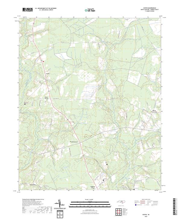 USGS Topographic Map – Costin
