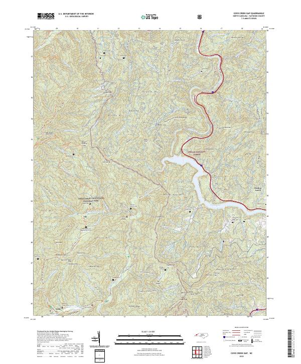 USGS Topographic Map – Cove Creek Gap