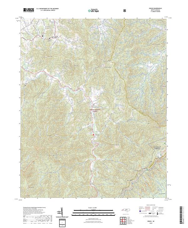 USGS Topographic Map – Cruso