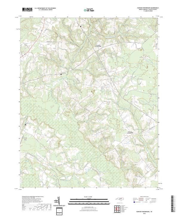 USGS Topographic Map – Dawson Crossroads