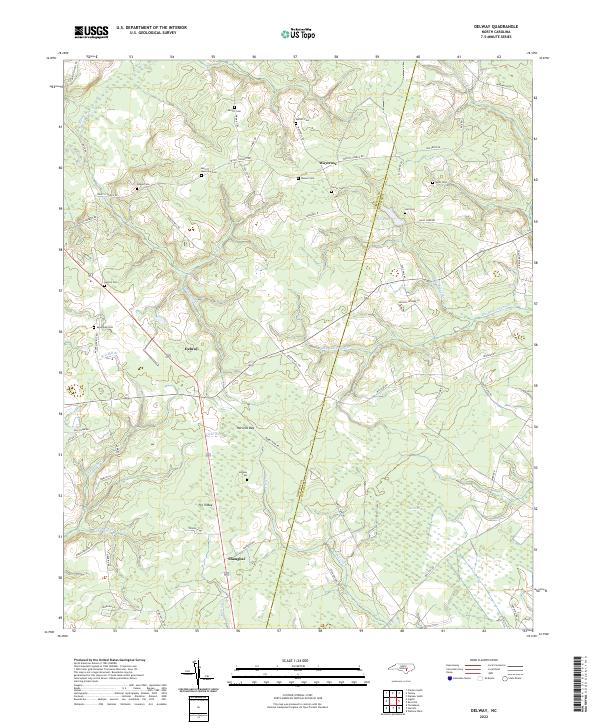 USGS Topographic Map – Delway