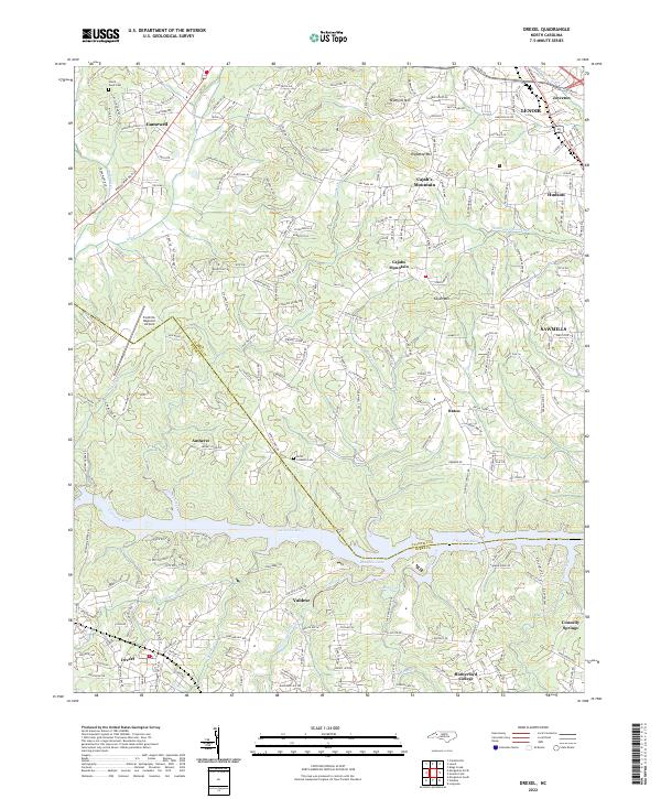 USGS Topographic Map – Drexel