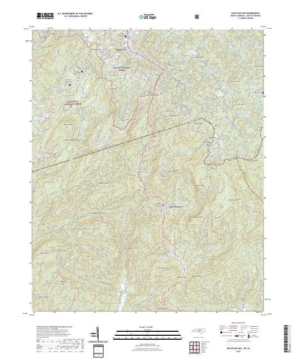 USGS Topographic Map – Eastatoe Gap