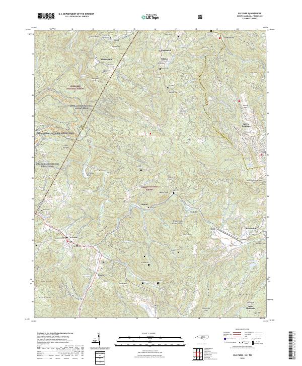 USGS Topographic Map – Elk Park