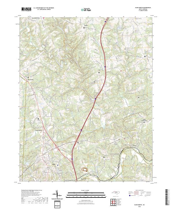 USGS Topographic Map – Elkin North