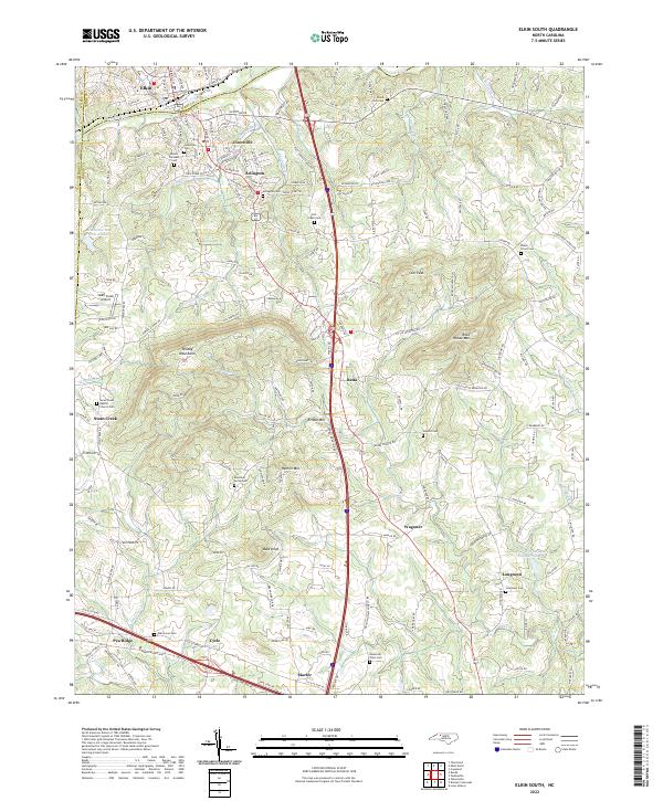 USGS Topographic Map – Elkin South