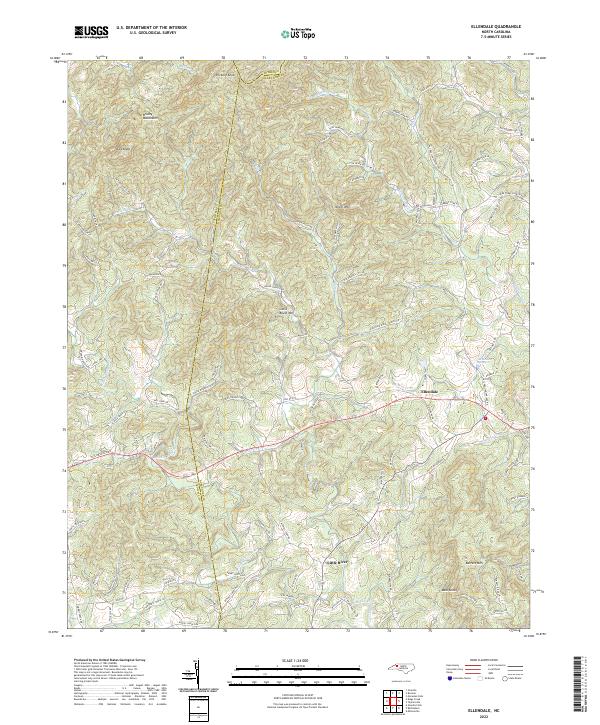 USGS Topographic Map – Ellendale