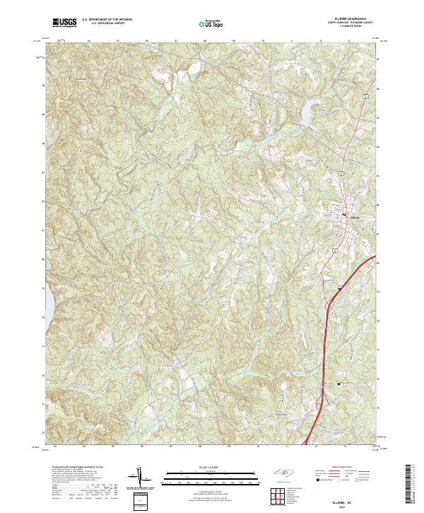 USGS Topographic Map – Ellerbe