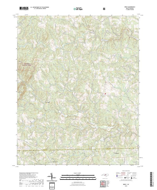 USGS Topographic Map – Erect