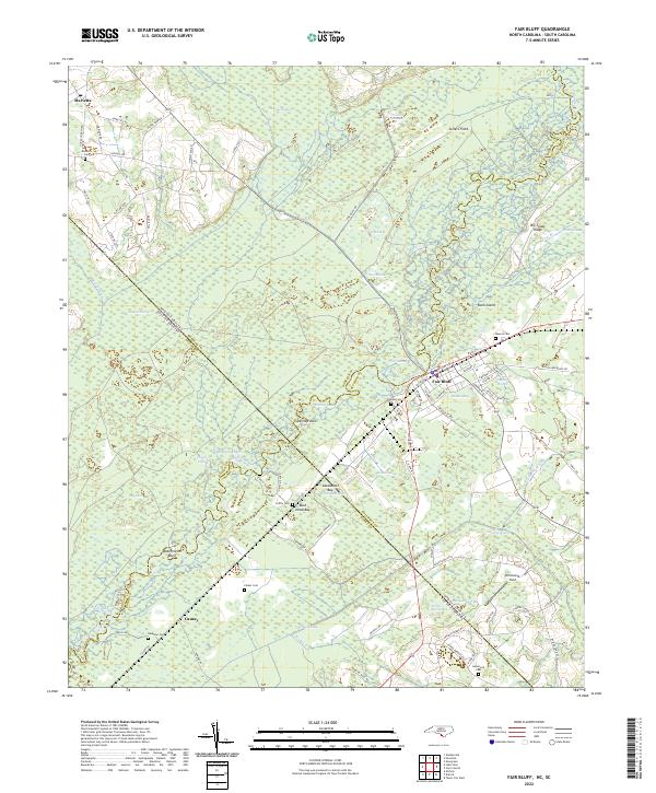 USGS Topographic Map – Fair Bluff